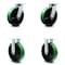Service Caster 8 Inch Kingpinless Green Poly on Steel Wheel Swivel Caster Swivel 2 Rigid, 2PK SCC-KP30S820-PUR-GB-2-R-2 - alternate 1